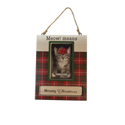 Pet Photo Frame Ornament - Meow! Means Meowy Christmas