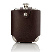 Travel Hip Flask - Stainless Steel & Faux-leather Travel Case Admiral by Homeportonline