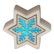 Color Changing Dolomite & Wood Decor - Snowflake