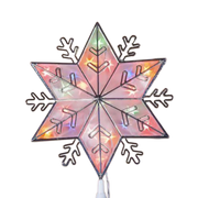 Lighted Snowflake 10" Tree Topper - Multicolor