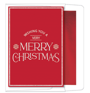 Foil Accented Embossed Cards (Red with Foil Typography)