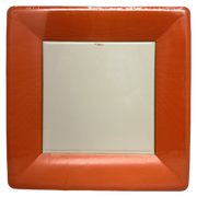 Grosgrain Deep Orange - Square Dinner Plate