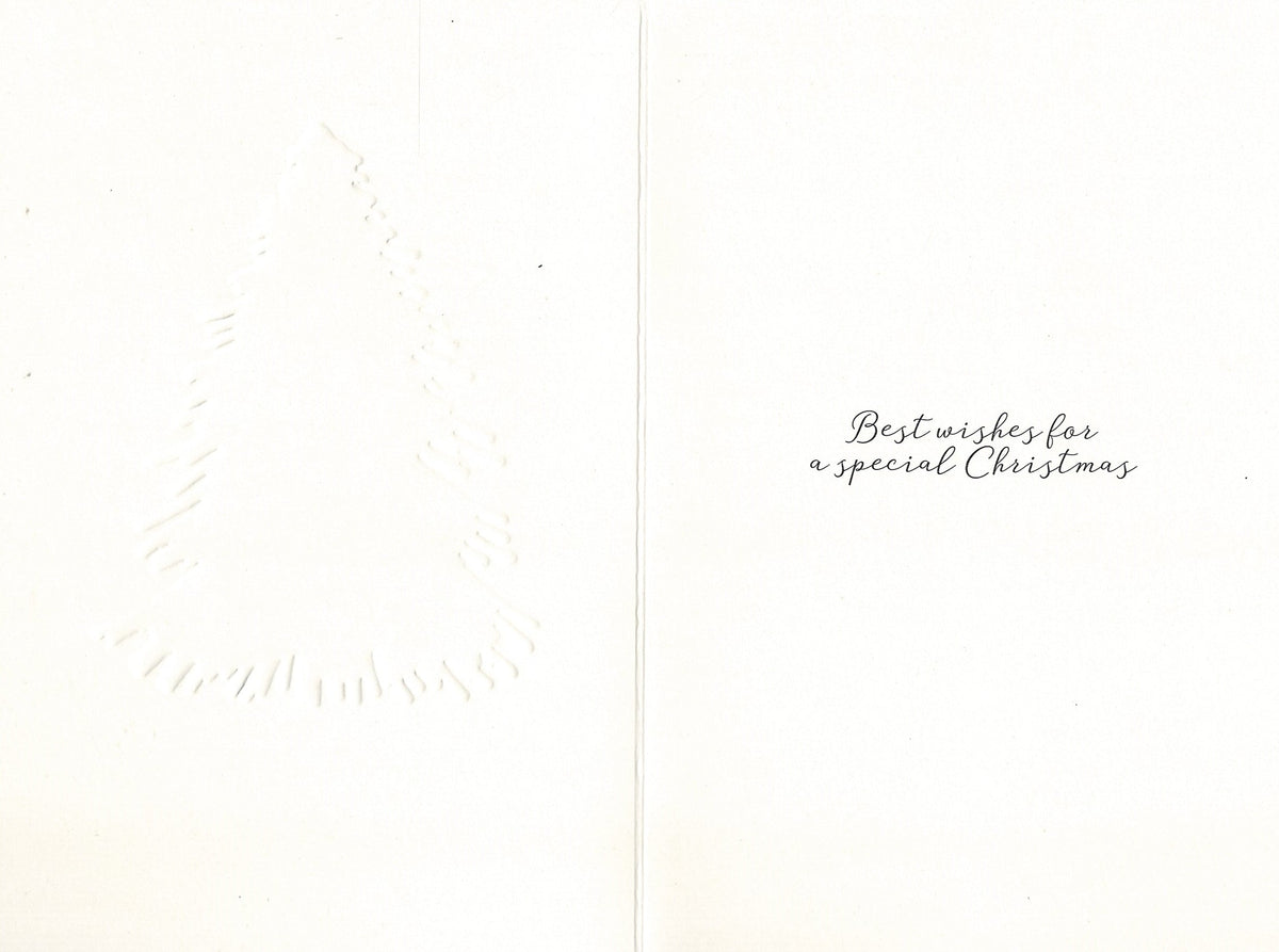 Silver Iridescent Embossed Tree Card Collection