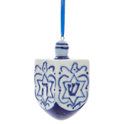 Porcelain Hanukkah Ornament - Dreidel