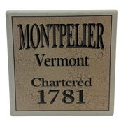 Local Towns Ceramic Coaster - Montpelier