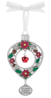 Jingle Bell Ornament - To a Special Grandson at Christmas
