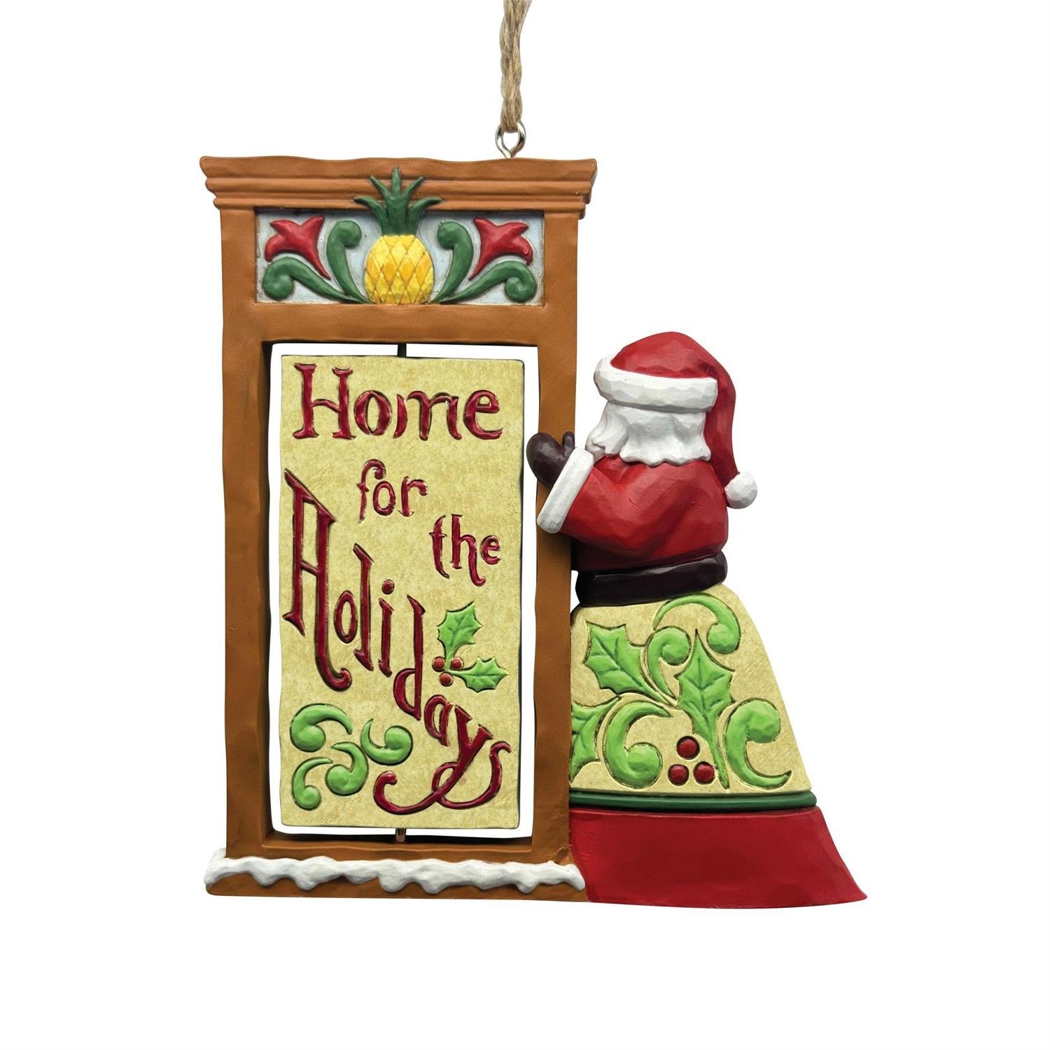 Home for the Holidays: Santa Standing in Doorway Ornament
