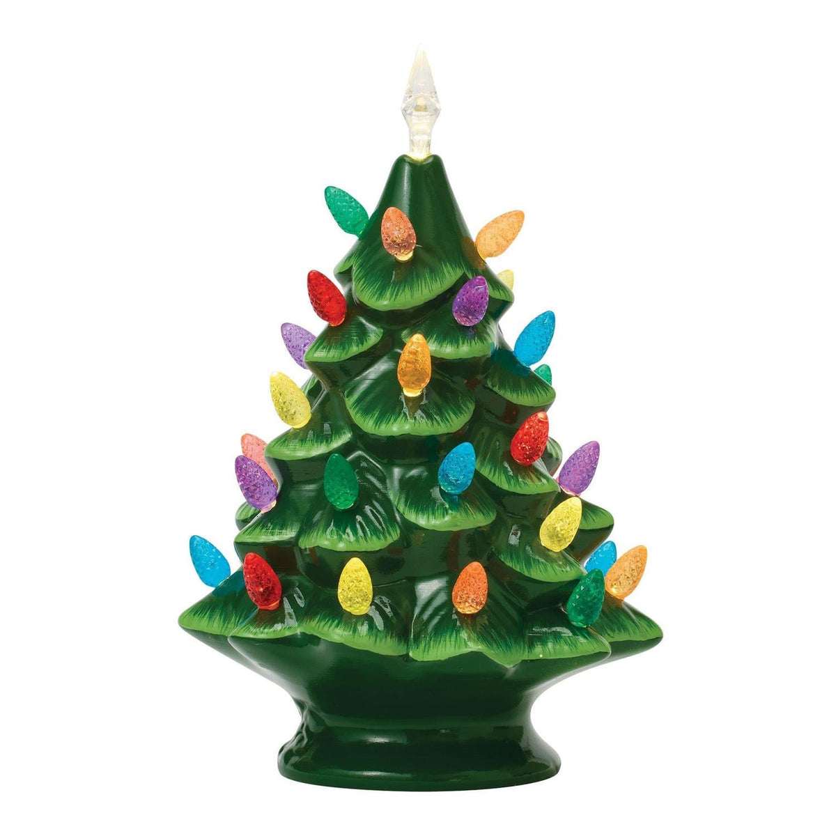 Lighted Ceramic Christmas Tree - 13 inch