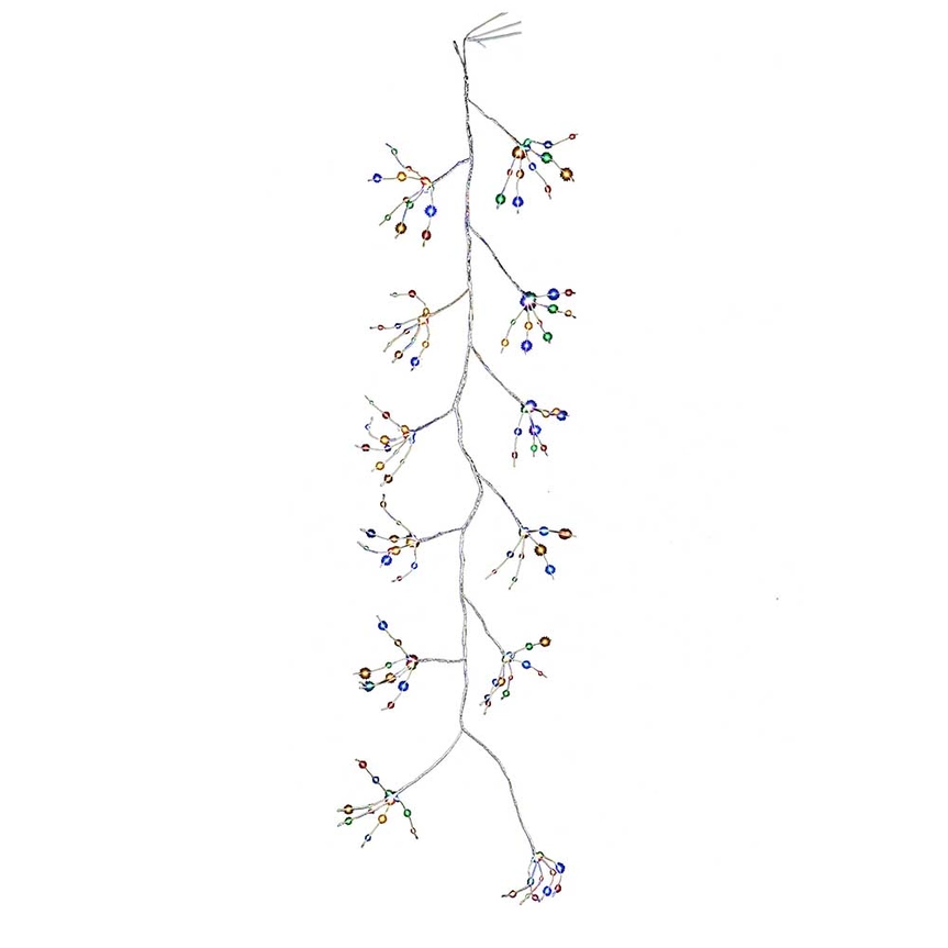 Silver Bark Multicolored Fairy Light Garland - 6 Feet Long