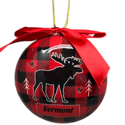 Moose Plaid 3" Ball Ornament