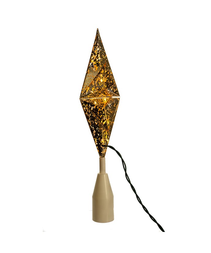 UL 10-Light Gold Bethlehem Star Treetop