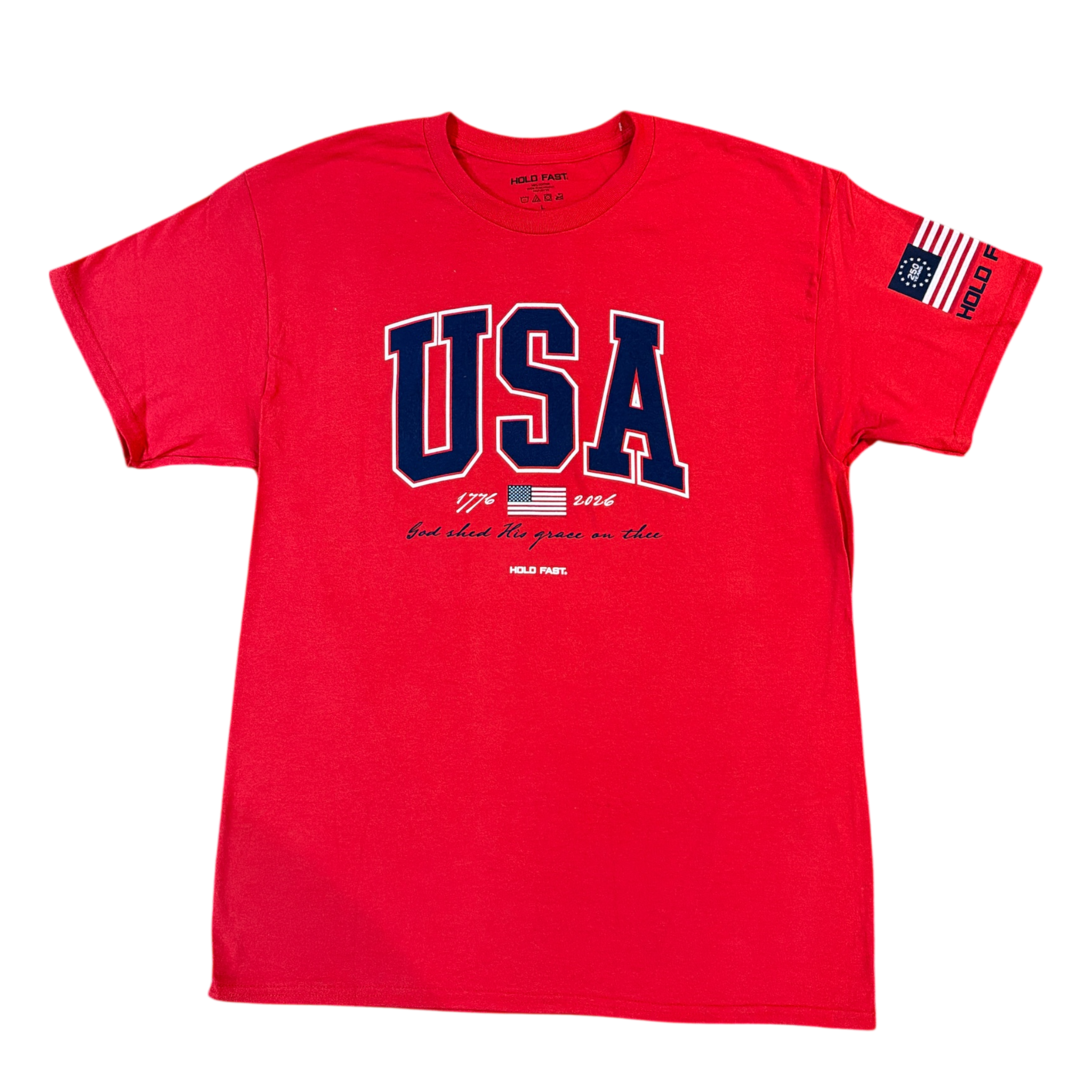 Hold Fast USA Strong Red T-Shirt -