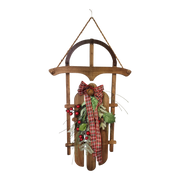 Wood Holiday Sleigh - 27 Inch - Natural