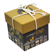 Gift Box Cube for Gift Cards - 3" x 3" - Santa Claus is Coming to Town