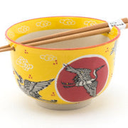 Noodle Bowl - Crane w/Chopsticks by Homeportonline