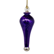 Shiny and Cute Egyptian Glass - Stretched Teardrop - Purple