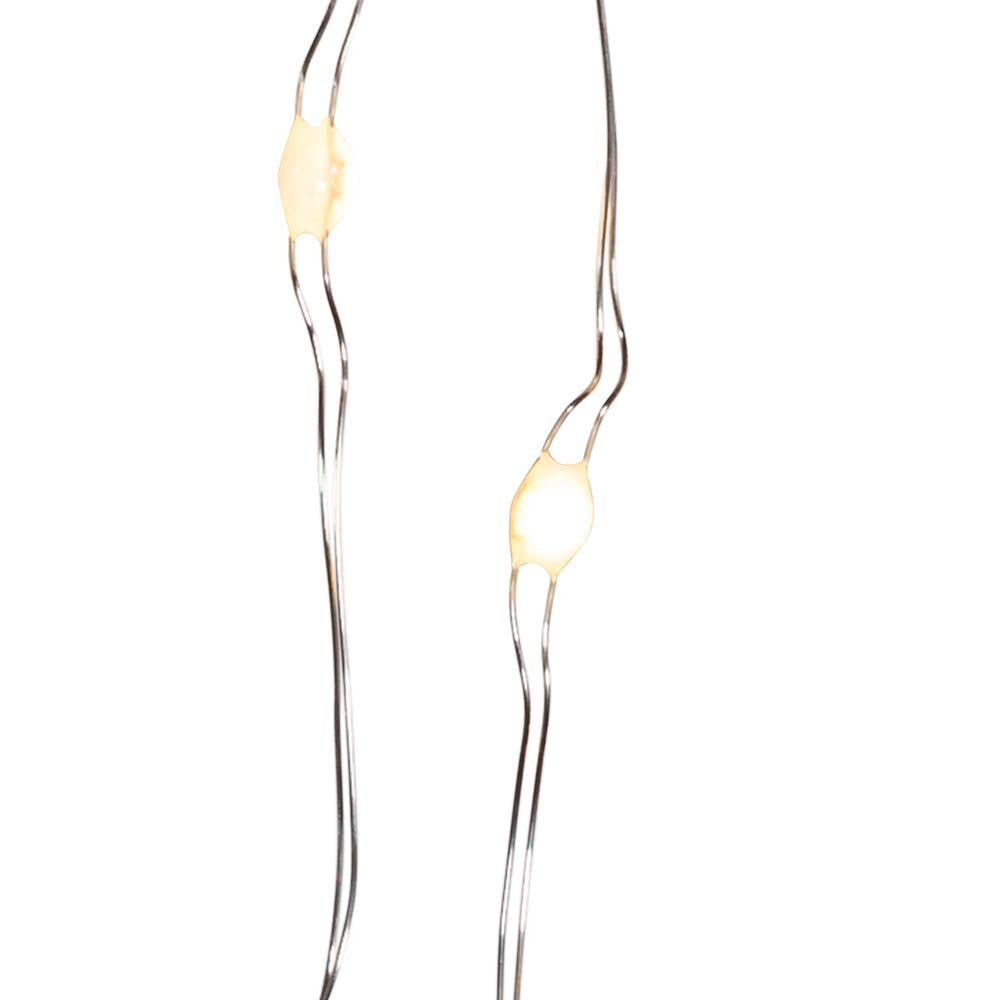Warm White LED Multifunction Silver Wire Fairy Light Set