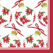 Poinsettia Ornaments - Cocktail Napkin