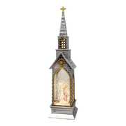 Lighted Church Waterglobe -  Angel