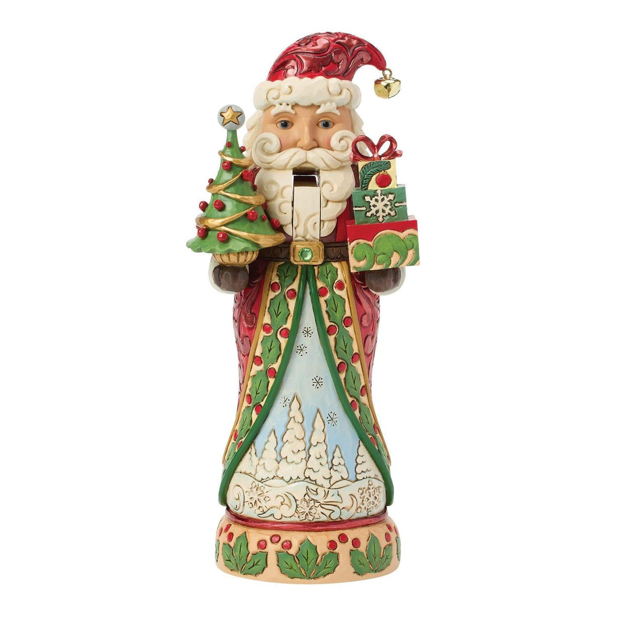 Nutcracker Santa Figurine With Tree Classic