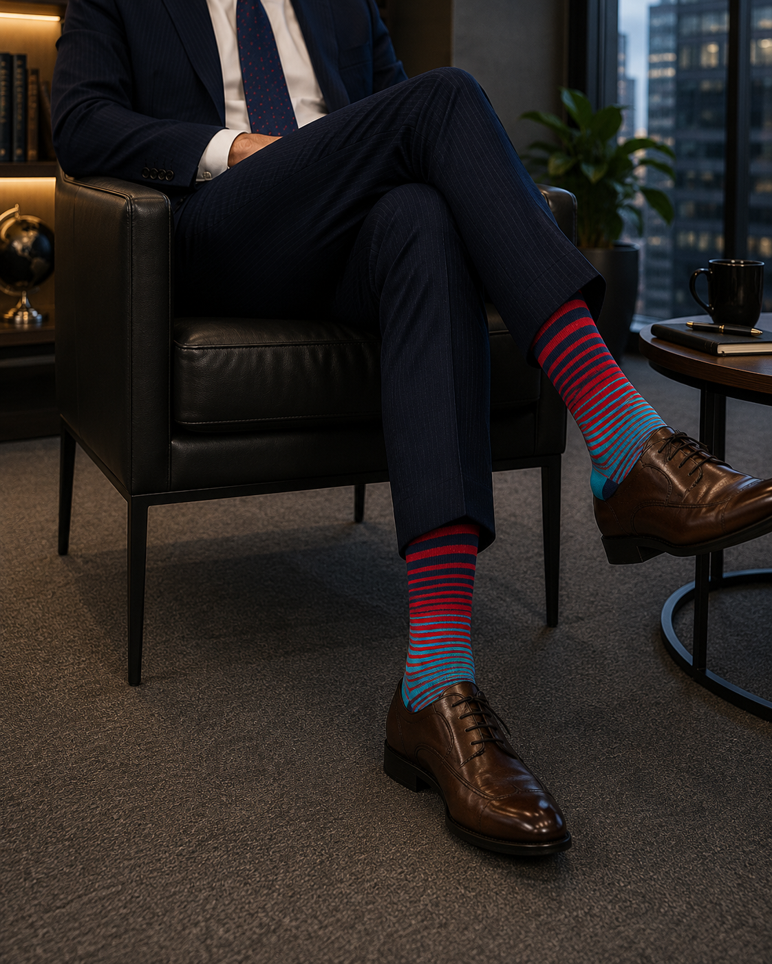 Red Zebra Men's Socks