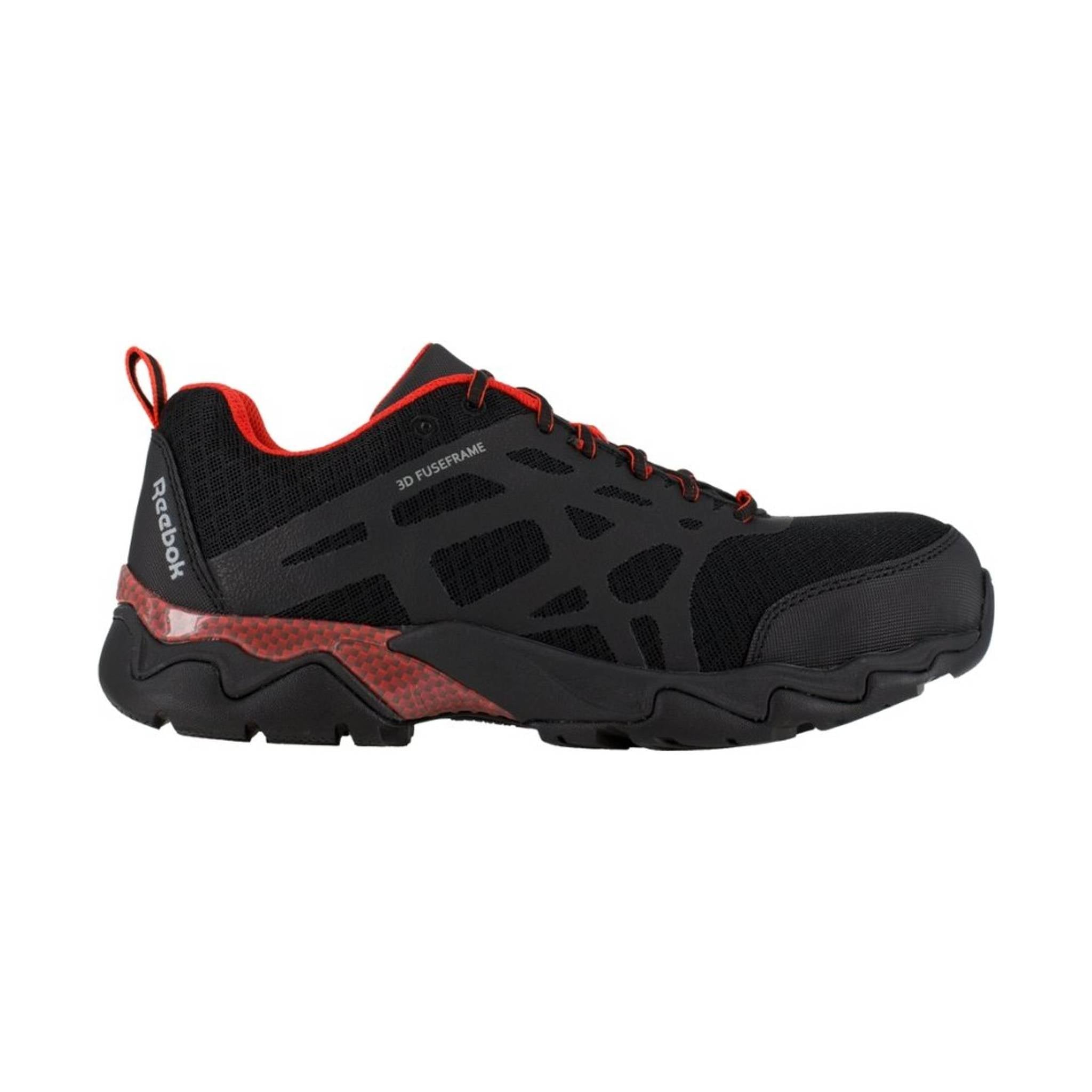 Reebok Work Men's Athletic Beamer Work Shoe Composite Toe - Black/Red Trim by Lenny's Shoe & Apparel