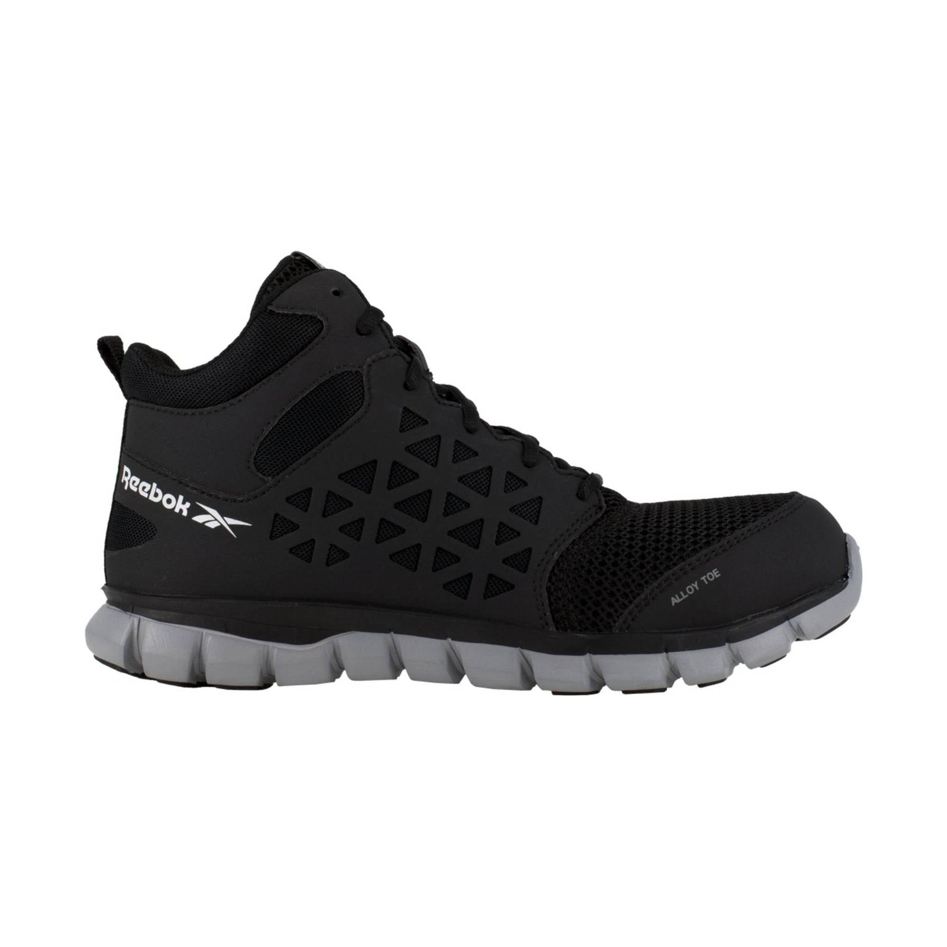 Reebok Work Men's Sublite Cushion Mid Alloy Toe Work Boot - Black by Lenny's Shoe & Apparel