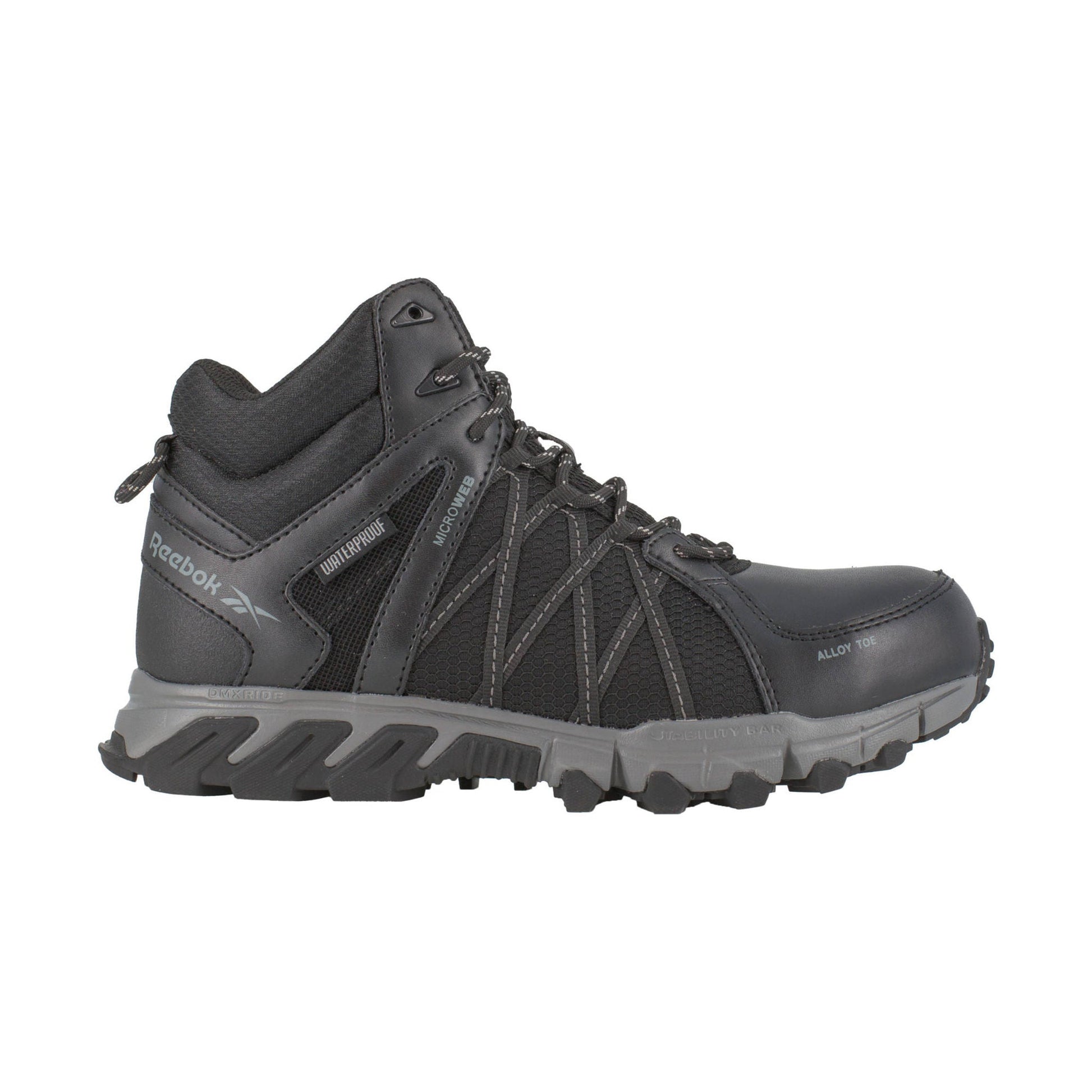 Reebok Work Men's Athletic Waterproof Trailgrip Alloy Toe Work Shoes - Black/Light Grey by Lenny's Shoe & Apparel