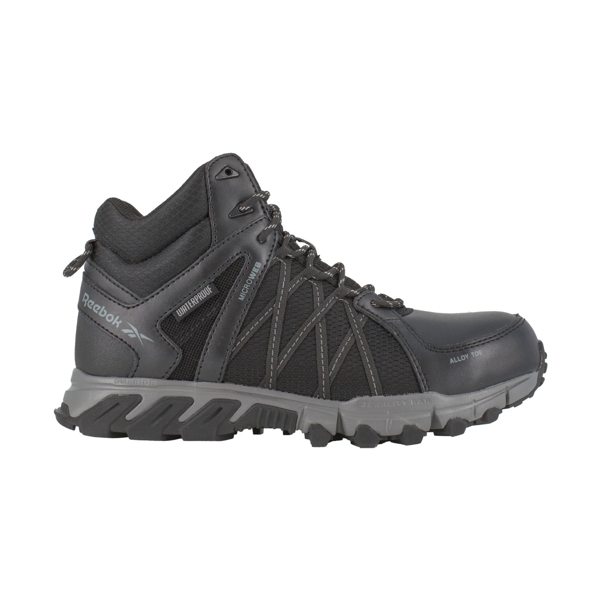 Reebok Work Men's Athletic Waterproof Trailgrip Alloy Toe Work Shoes - Black/Light Grey by Lenny's Shoe & Apparel