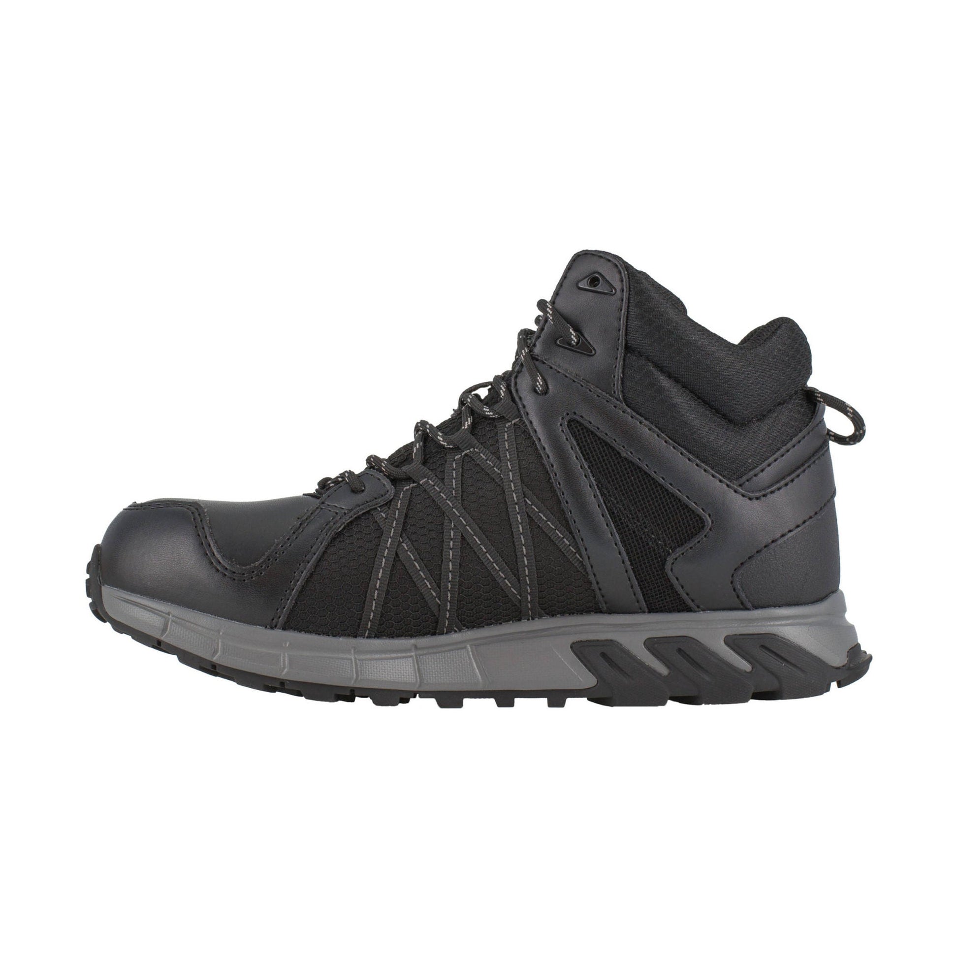 Reebok Work Men's Athletic Waterproof Trailgrip Alloy Toe Work Shoes - Black/Light Grey by Lenny's Shoe & Apparel
