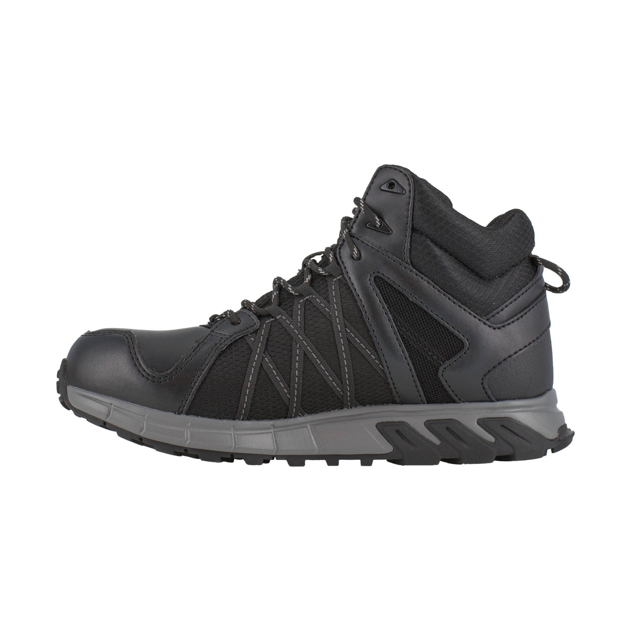 Reebok Work Men's Athletic Waterproof Trailgrip Alloy Toe Work Shoes - Black/Light Grey by Lenny's Shoe & Apparel