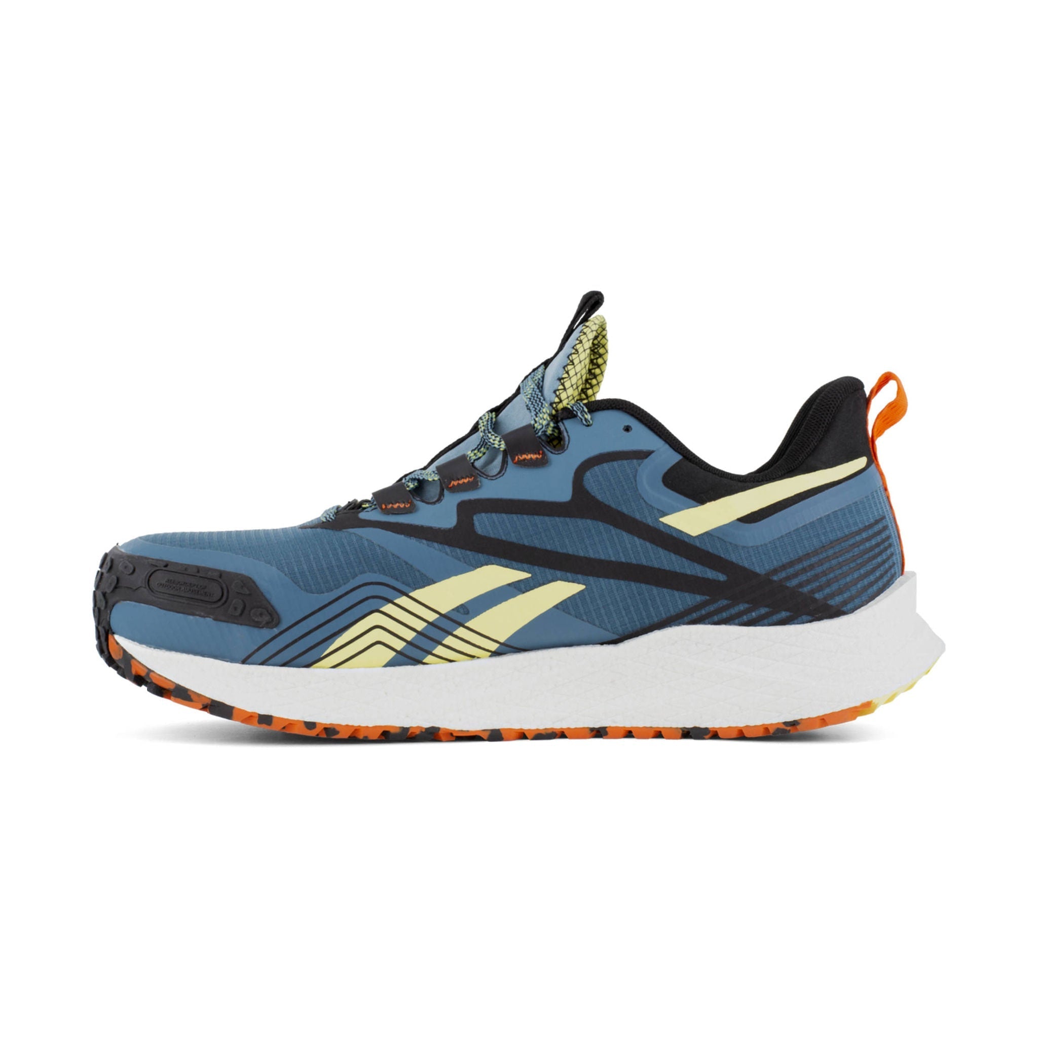 Reebok Work Men's Low Top Trail Grip Athletic FE4 Adventure Work Shoes - Blue/Yellow/Black by Lenny's Shoe & Apparel