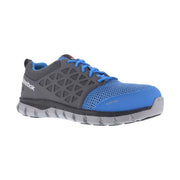 Reebok Work Men's Sublite Cushion Alloy Toe ESD Work Shoe - Grey/Blue by Lenny's Shoe & Apparel