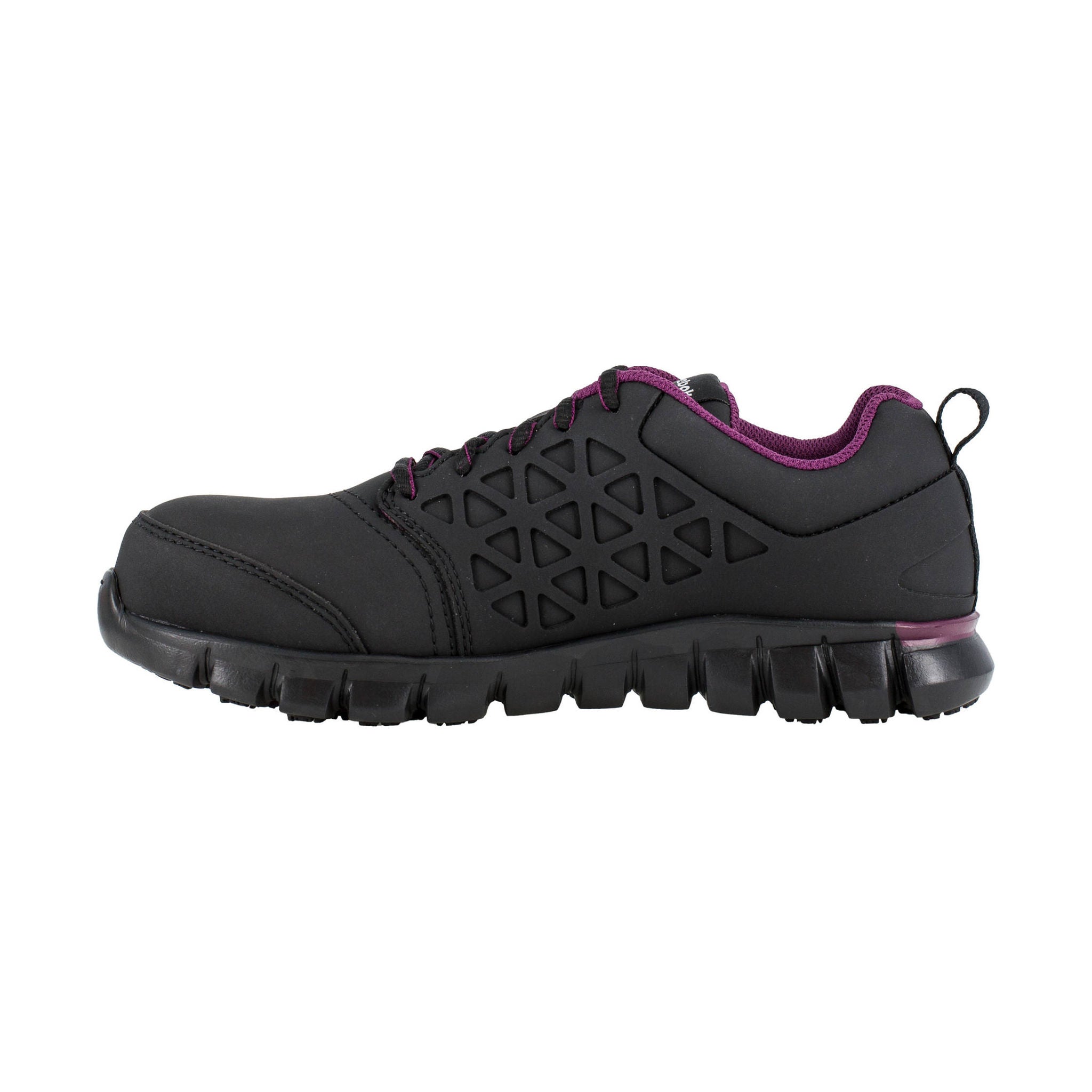 Reebok Work Women's Sublite Cushion Athletic Composite Toe Work Shoes - Black/Plum by Lenny's Shoe & Apparel