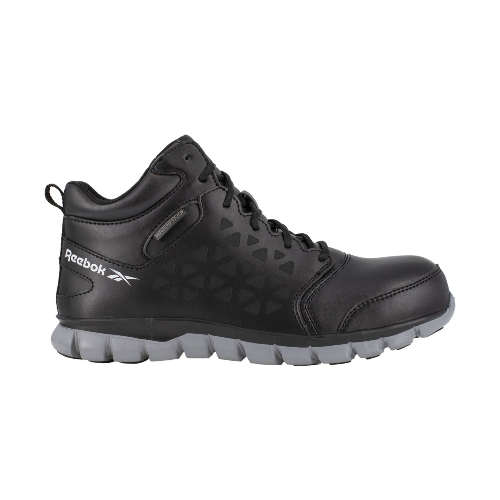 Reebok Work Women's Sublite Cushion Athletic Hightop Composite Toe Waterproof Hiker Work Shoes - Black by Lenny's Shoe & Apparel