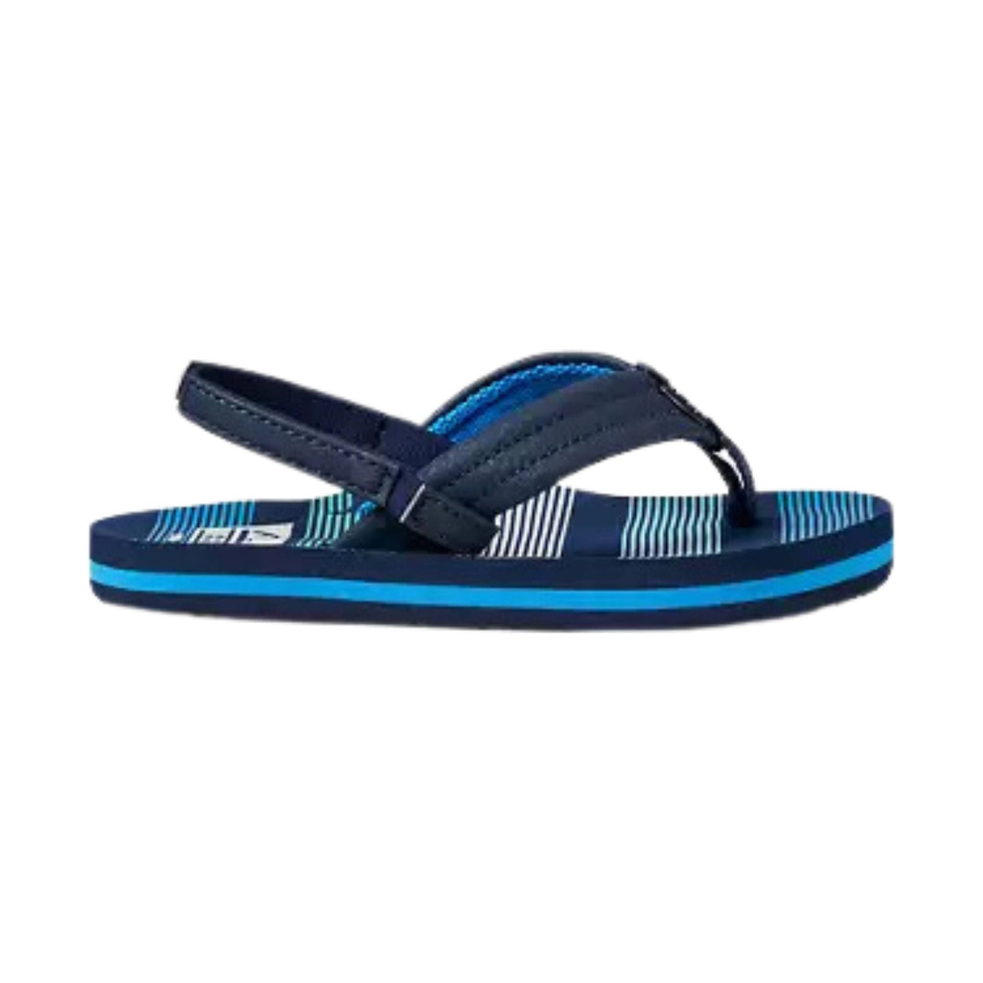 Reef Kids' Little Ahi Flip Flop - Deep Sea Stripes by Lenny's Shoe & Apparel