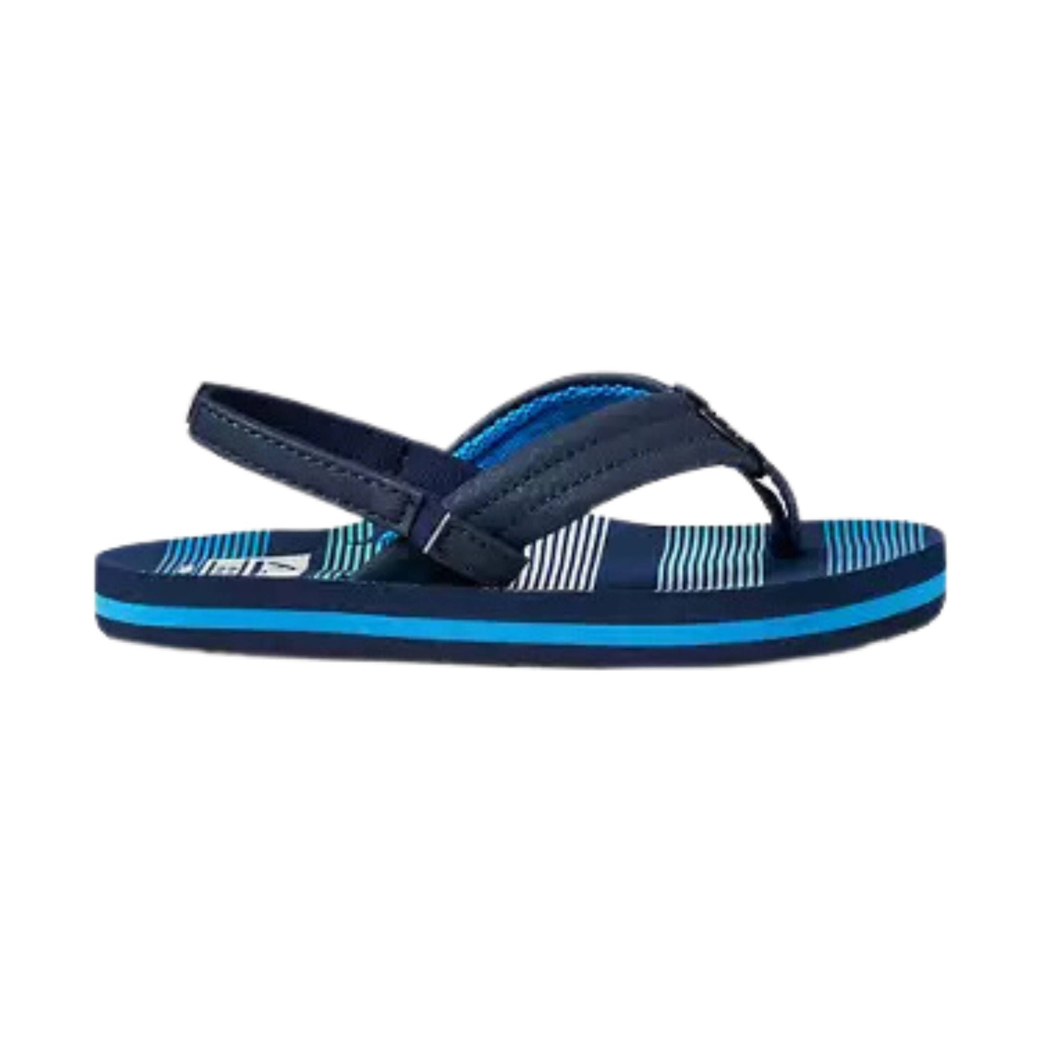 Reef Kids' Little Ahi Flip Flop - Deep Sea Stripes by Lenny's Shoe & Apparel