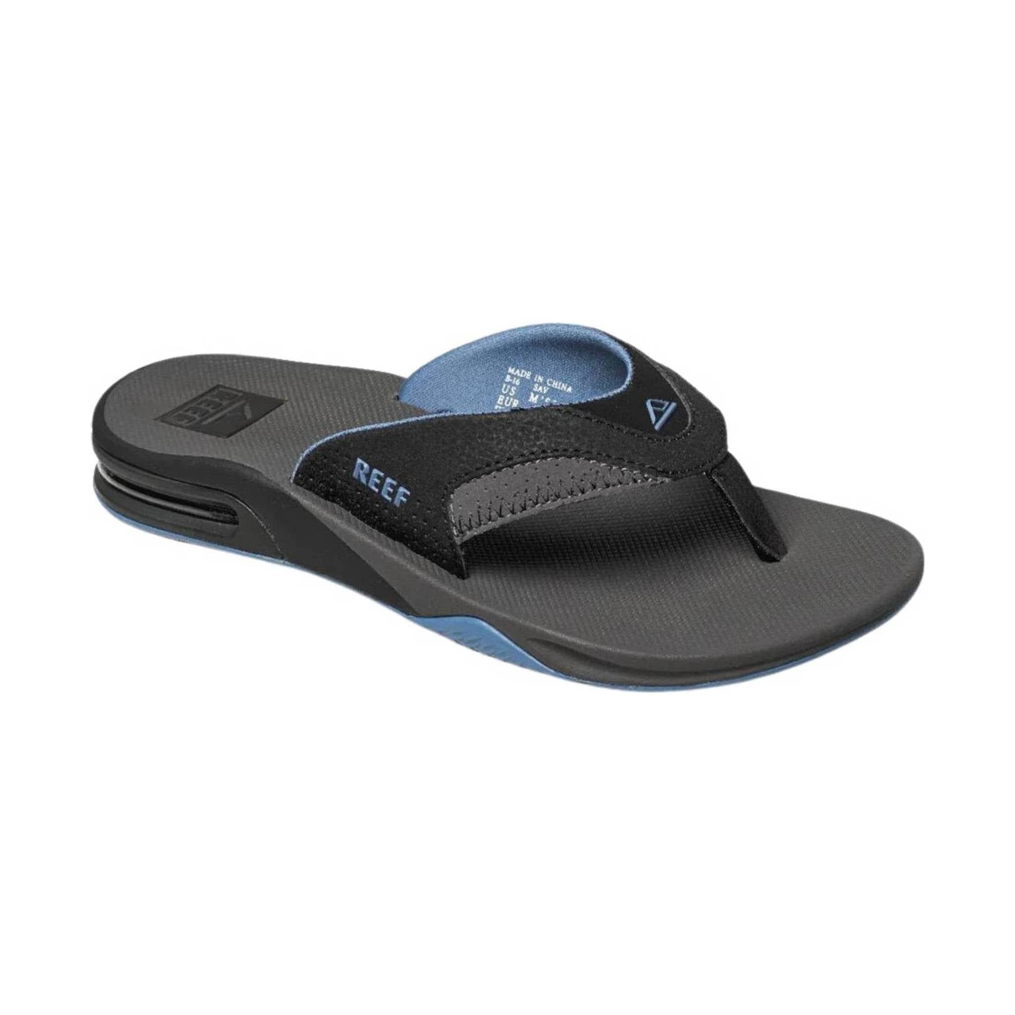 Reef Men's Fanning Flip Flop - Grey/Light Blue by Lenny's Shoe & Apparel