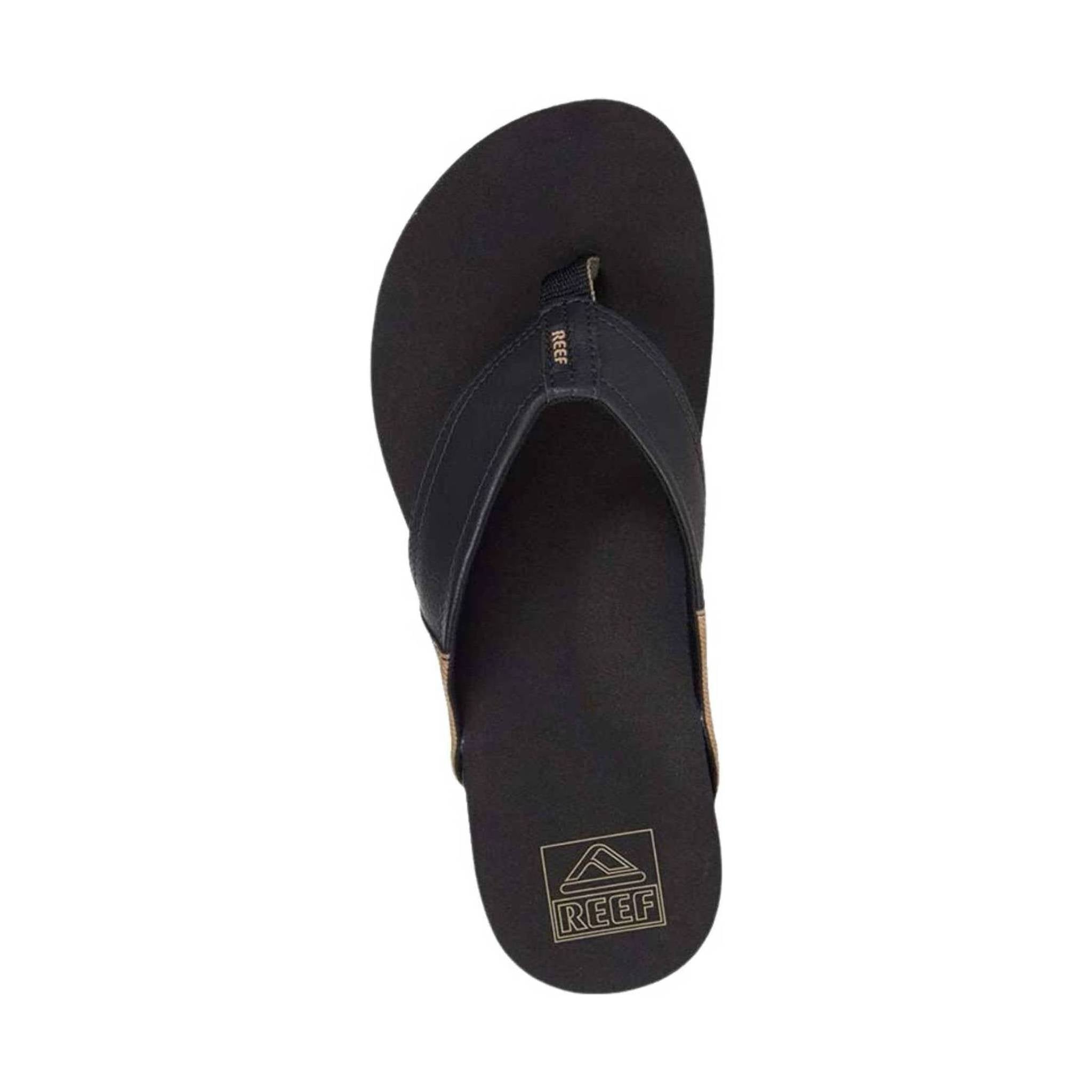 Reef Men's Newport Flip Flop - Black/Tan by Lenny's Shoe & Apparel