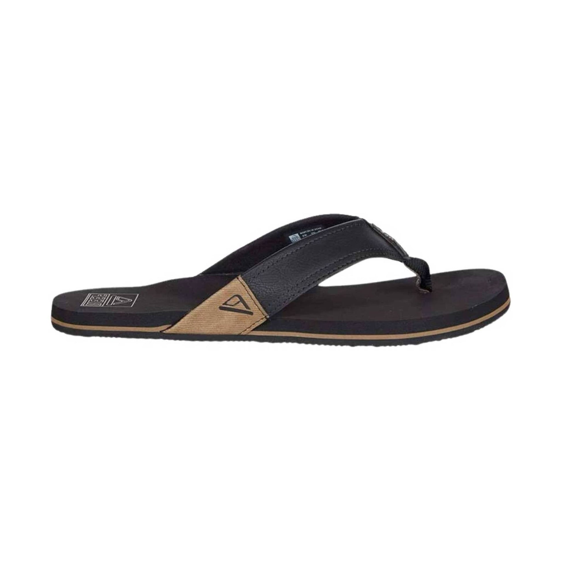 Reef Men's Newport Flip Flop - Black/Tan by Lenny's Shoe & Apparel