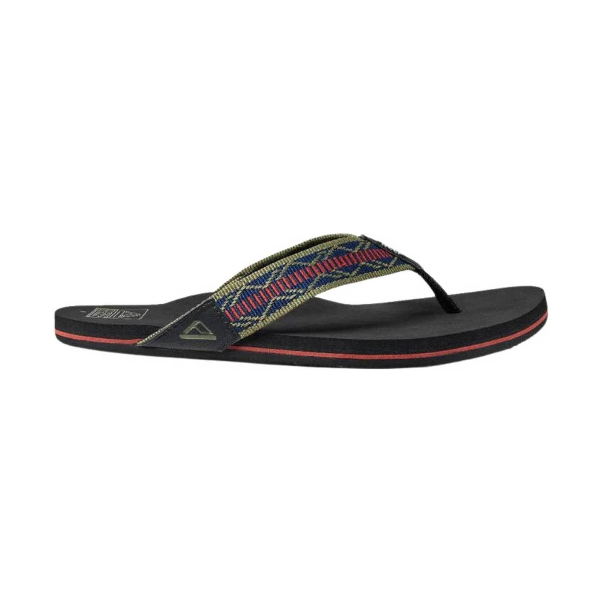 Reef Men's Newport Woven Flip Flop - Navy/Red by Lenny's Shoe & Apparel