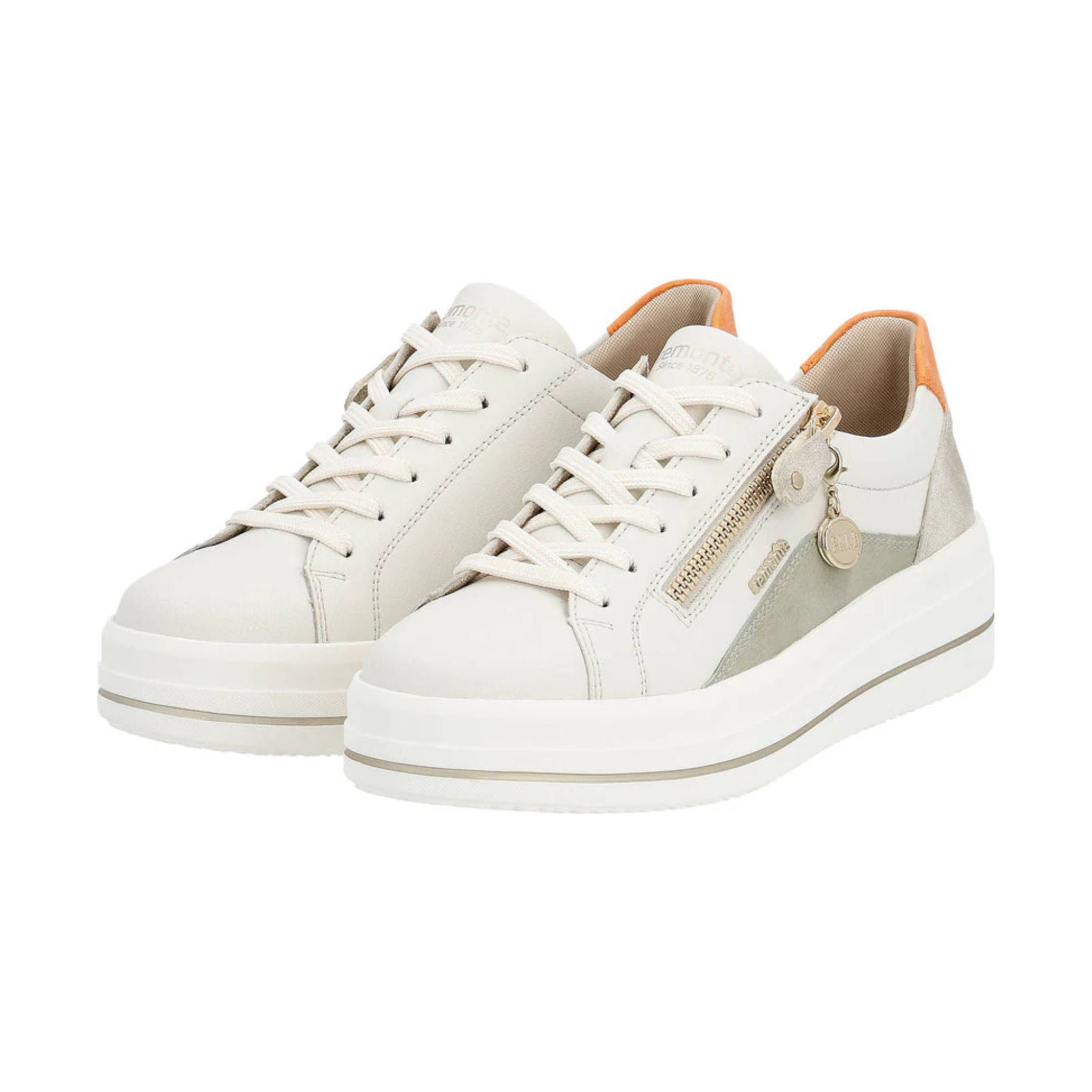 Remonte Women's Julika 01 Shoes - Off White/Salbei/Muschel/Orange by Lenny's Shoe & Apparel