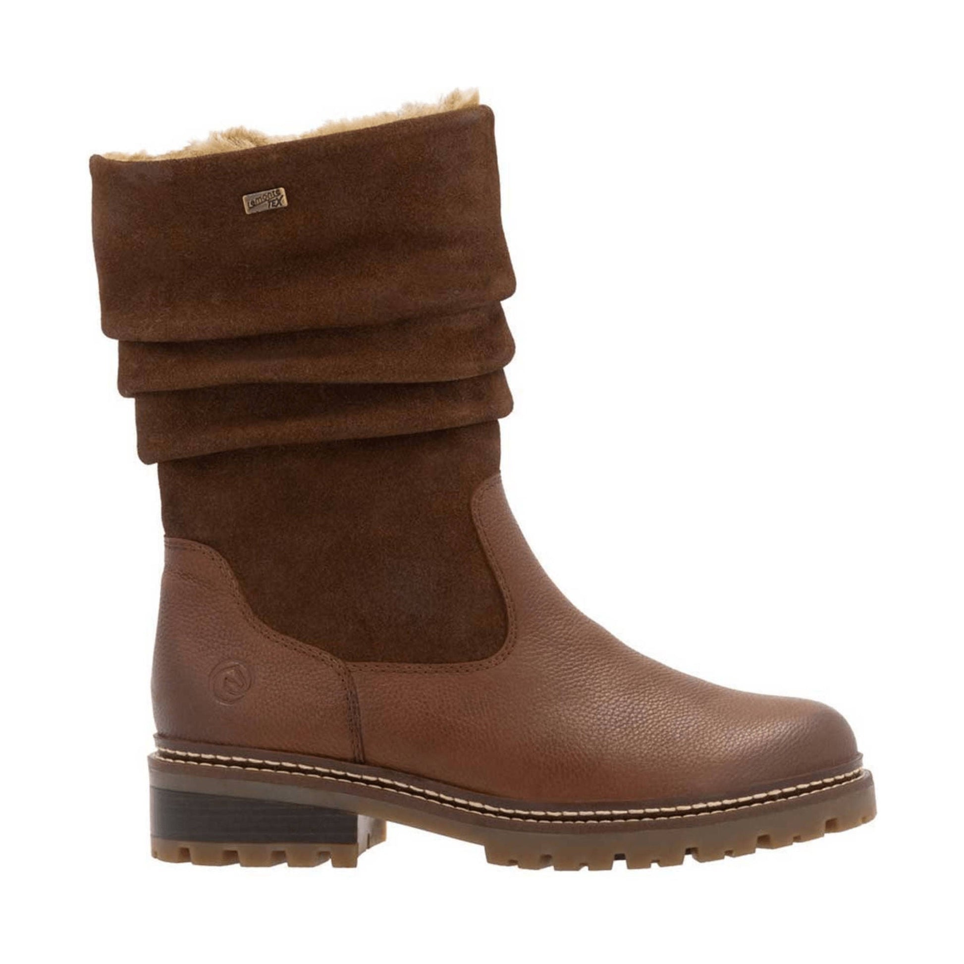 Remonte Women's Stefanie Slouch Mid Calf Boots - Brown by Lenny's Shoe & Apparel