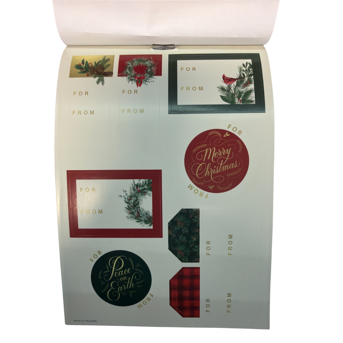 96 Gift Tag Holiday Seals