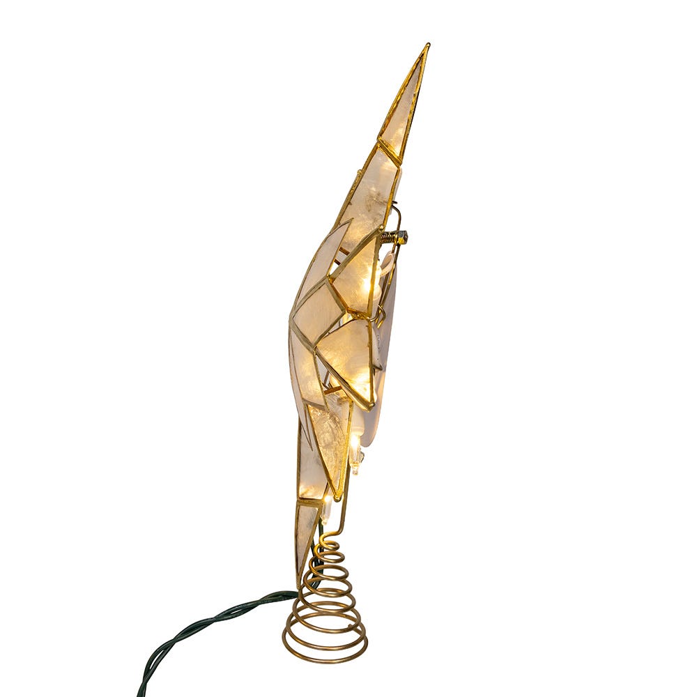 10-Light LED Capiz Star Treetop - 11 Inch