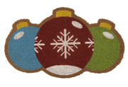 Christmas Coir Doormat - Ornament Trio