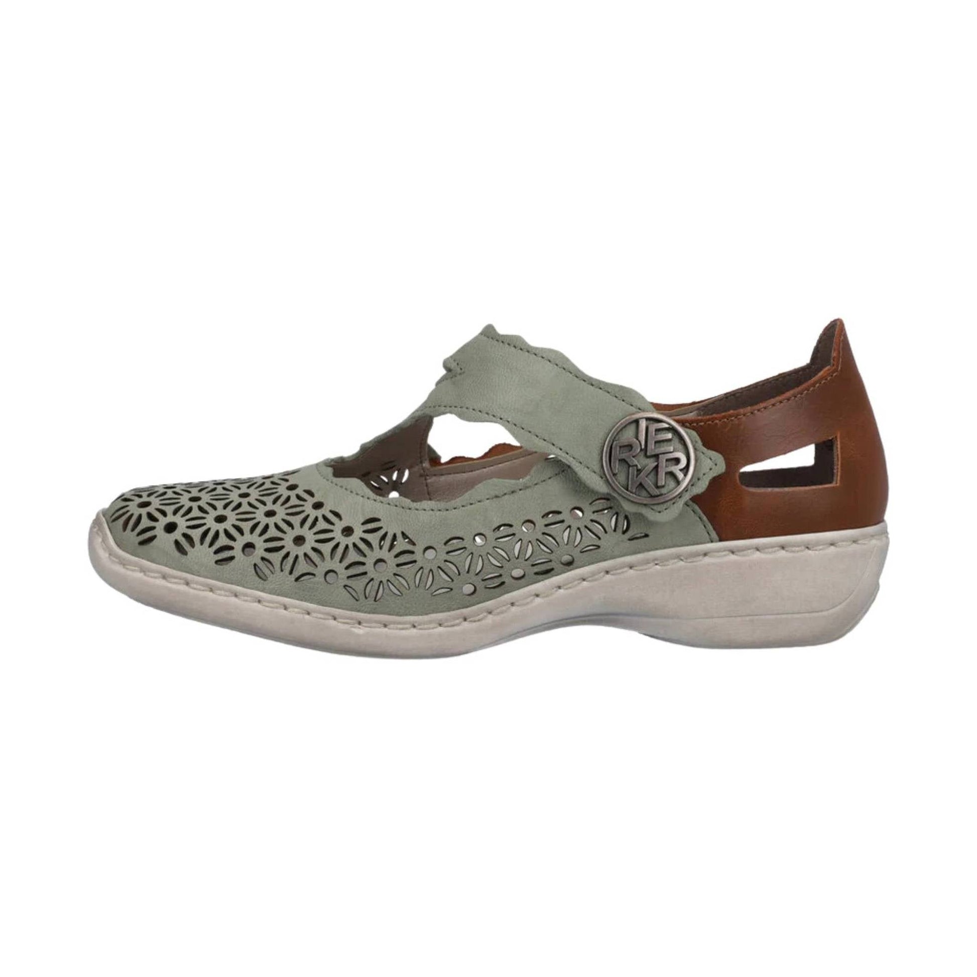 Rieker Women's Doris Sandal - Green by Lenny's Shoe & Apparel