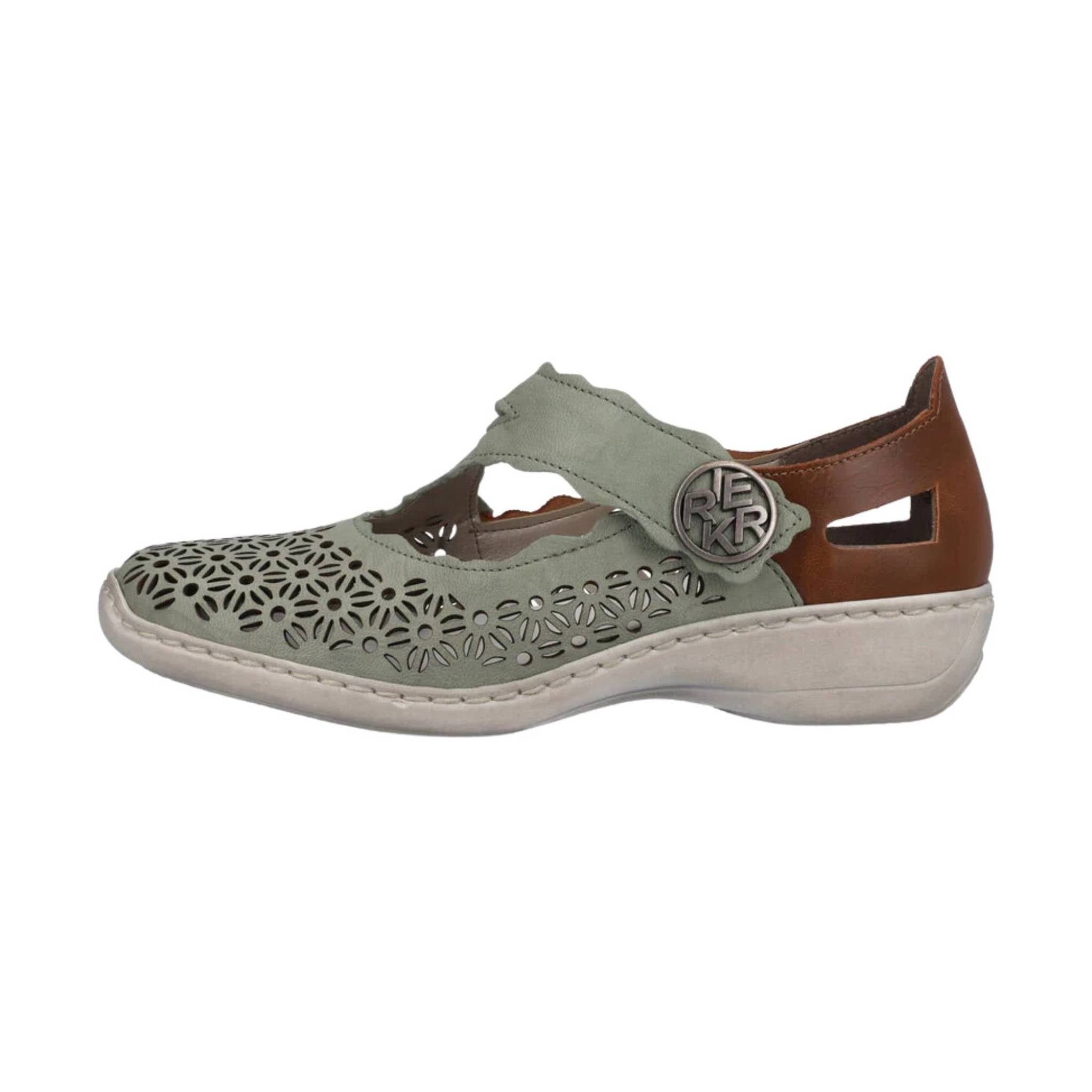 Rieker Women's Doris Sandal - Green by Lenny's Shoe & Apparel