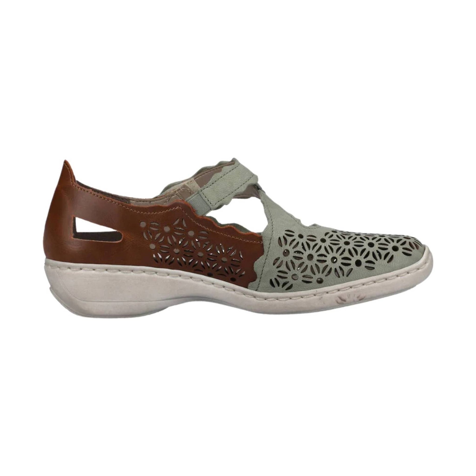 Rieker Women's Doris Sandal - Green by Lenny's Shoe & Apparel