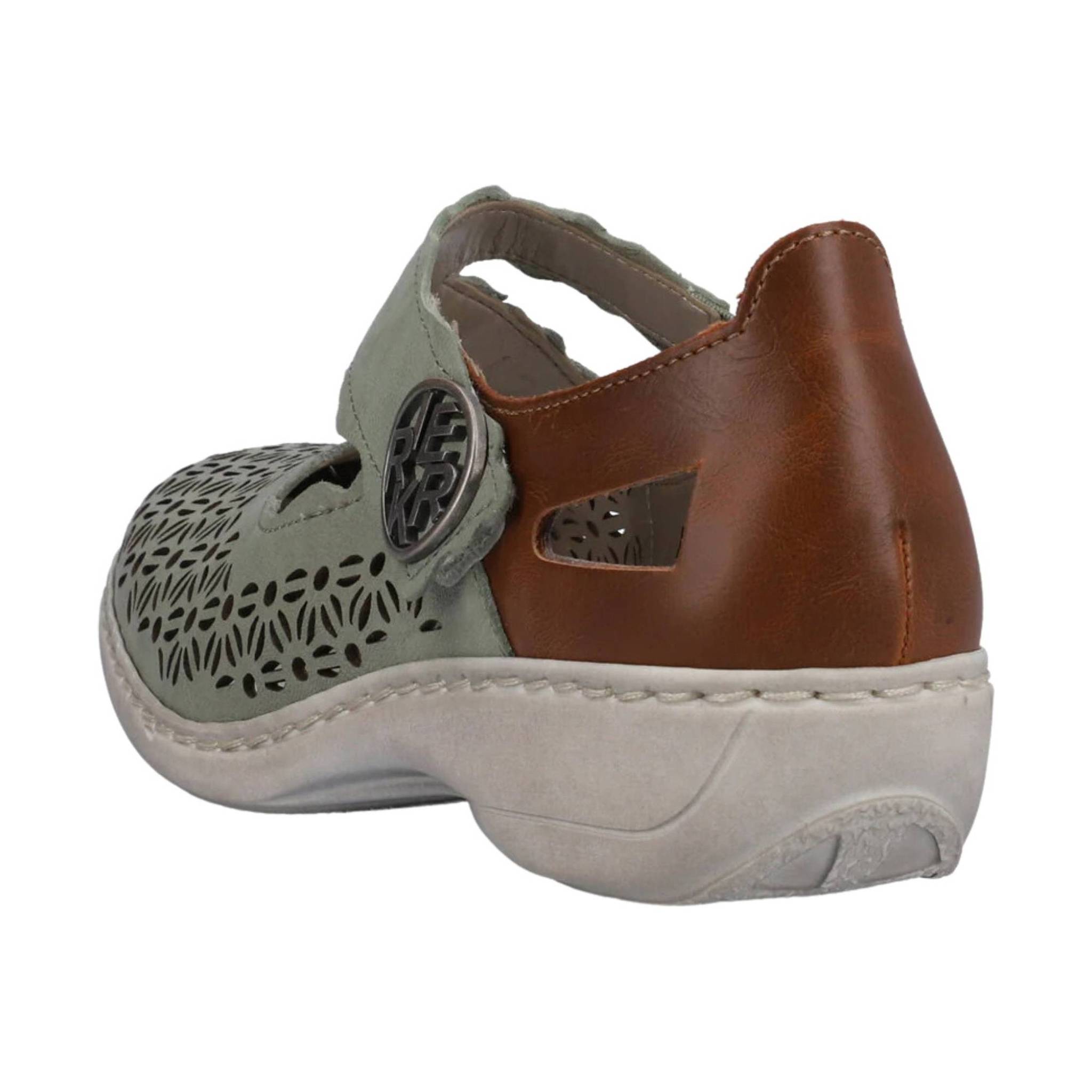 Rieker Women's Doris Sandal - Green by Lenny's Shoe & Apparel